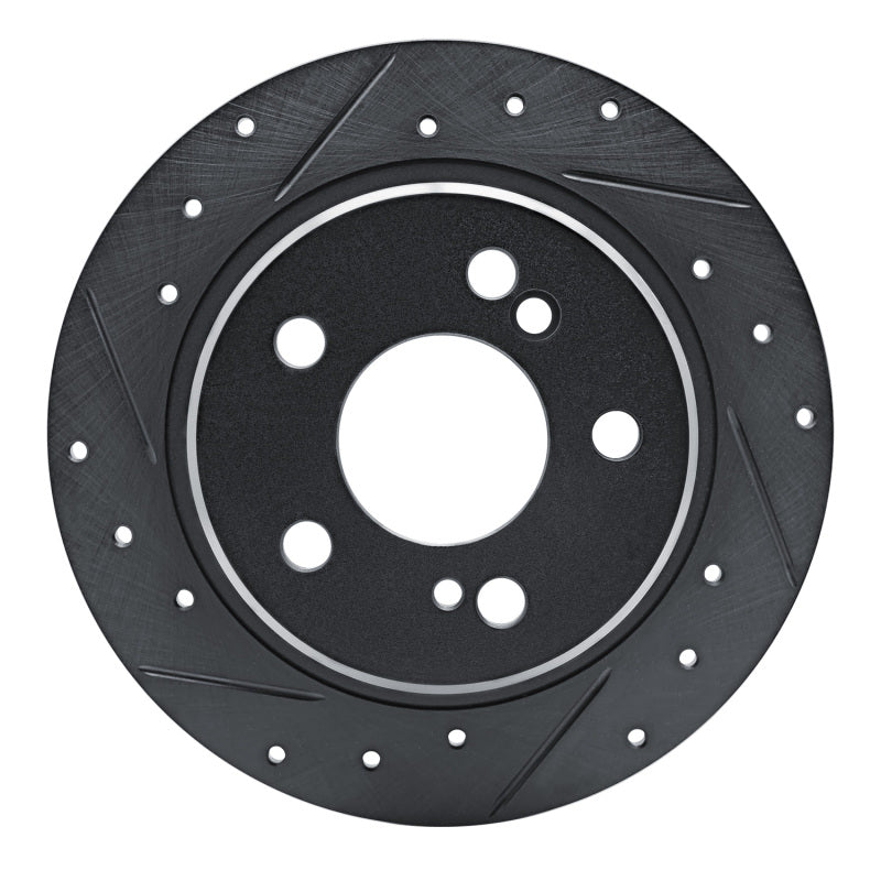R1 Concepts R1 90-95 Mercedes-Benz 300SL Rear Left Drilled & Slotted Black Brake Rotor