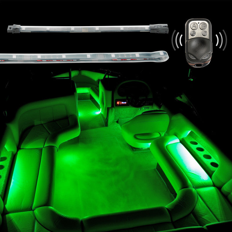 XKGLOW XK Glow Flex Strips2 Million Color XKGLOW LED Accent Light Marine/Boat Kit 4x 36In Strips + 4x10In