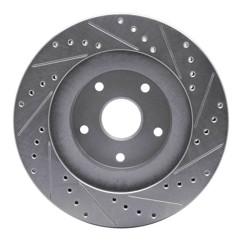R1 Concepts R1 92-97 Subaru SVX Front Left Drilled & Slotted Silver Brake Rotor