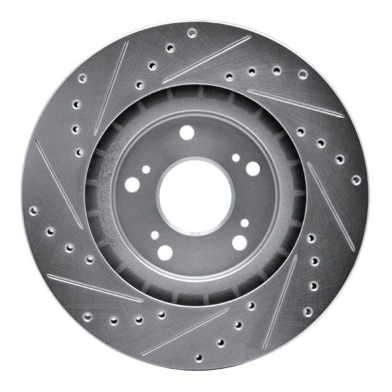 R1 Concepts R1 97-05 Acura NSX Rear Right Drilled & Slotted Silver Brake Rotor
