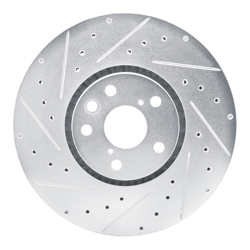 R1 Concepts R1 21-23 Dodge CHALLENGER Left Front Drilled & Slotted Silver Brake Rotor