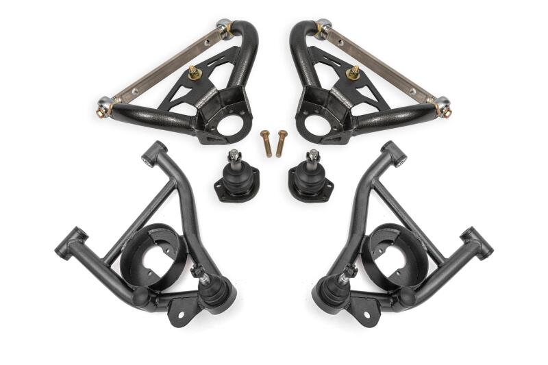 BMR Suspension BMR 78-87 GM G-Body Adjustable Upper A-Arms Standard Ball Joint - Black Hammertone