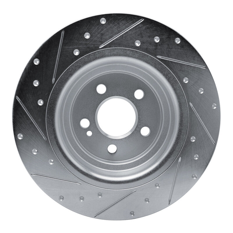 R1 Concepts R1 20-25 Mercedes-Benz GLE350 Rear Right Drilled & Slotted Silver Brake Rotor