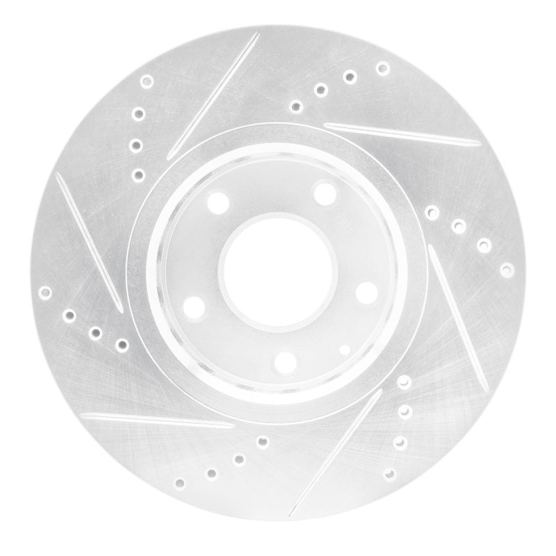 R1 Concepts R1 16-25 Mazda 6 Front Right Drilled & Slotted Silver Brake Rotor