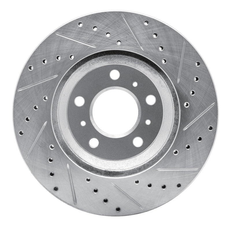 R1 Concepts R1 06-16 Buick Lucerne Front Left Drilled & Slotted Silver Brake Rotor