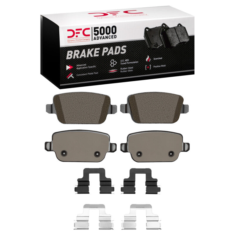 DFC 07-10 Volvo S80 Rear 5000 Advanced Low Metallic Brake Pads and Hardware Kit