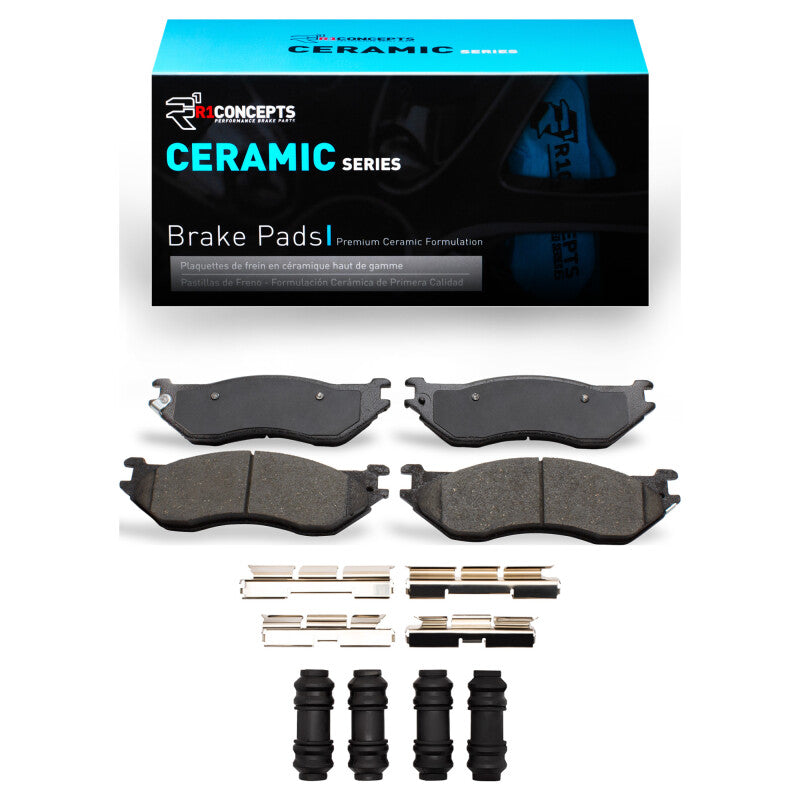 R1 Concepts R1 02-06 Dodge Ram 1500 Pickup Front Ceramic Brake Pads & Hardware Kit