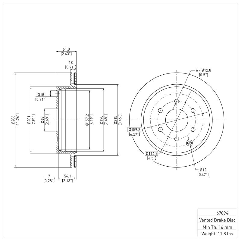 DFC 05-25 Nissan Frontier Rear GeoSPEC Coated Rotor