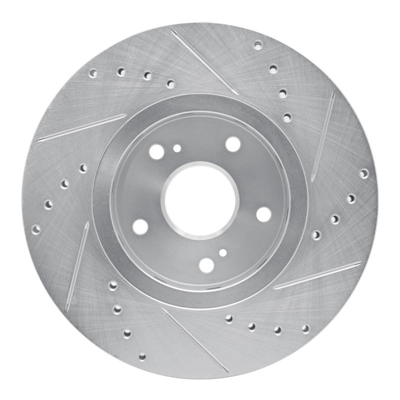 R1 Concepts R1 10-13 Suzuki Kizashi Front Left Drilled & Slotted Silver Brake Rotor