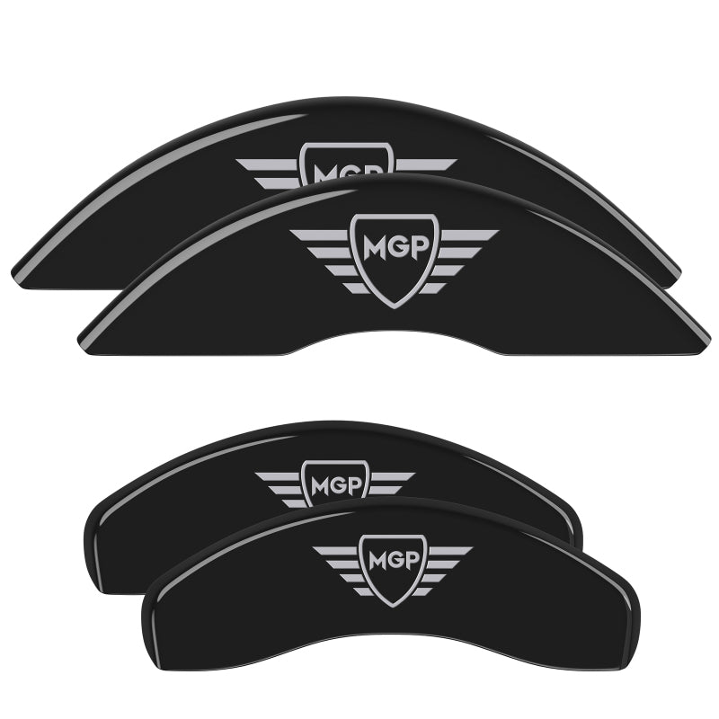 MGP 4 Caliper Covers Engraved Front & Rear MGP Black Finish Silver Characters 2018 BMW 530i