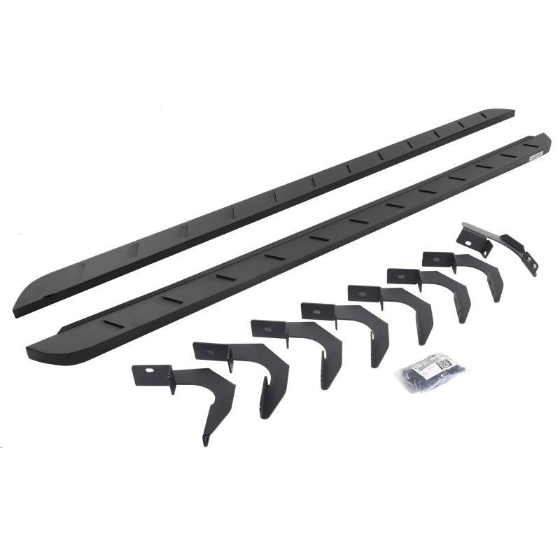 Go Rhino 15-22 GMC Canyon CC 4DR RB10 Slim Running Boards Kit (w/Brackets) - Tex. Blk