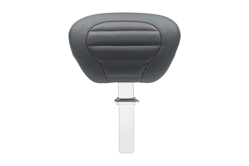 Mustang Motorcycle Mustang 08-21 HD Electra Glide,Rd Glide,Rd King,Str Glide Driver Backrest - Black w/ Red Stitching