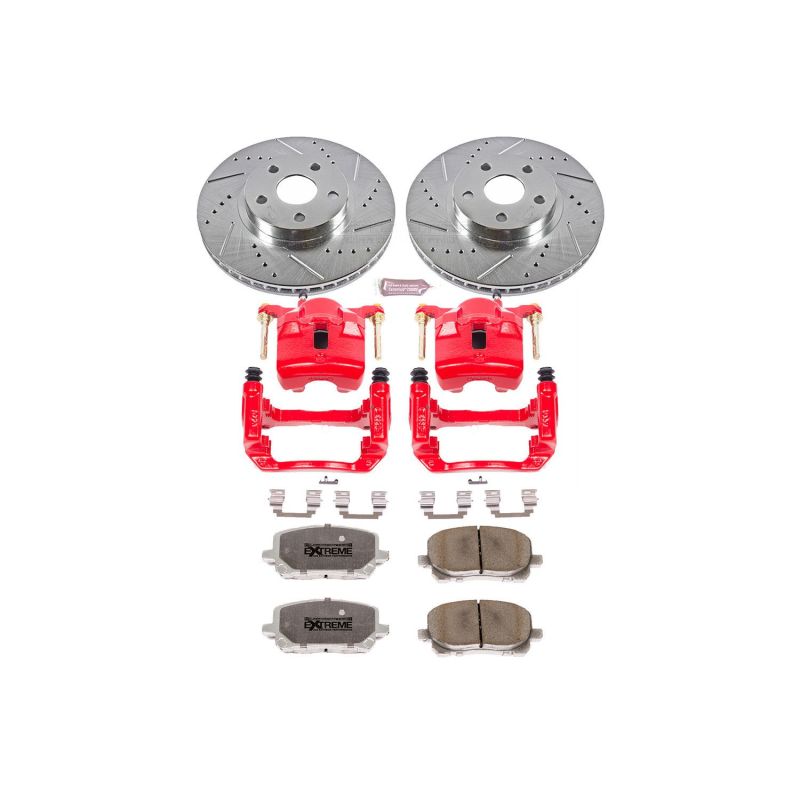 PowerStop Power Stop 03-08 Pontiac Vibe Front Z26 Street Warrior Brake Kit w/Calipers