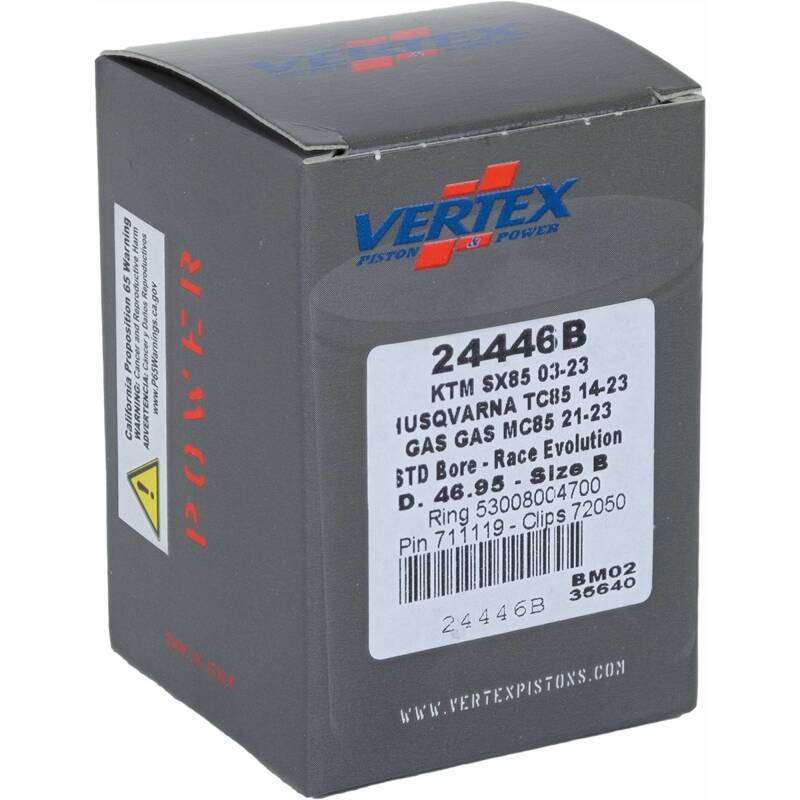 Vertex Pistons Vertex Piston 03-24 KTM 85 SX 85cc Cast Race Evolution Piston Kit