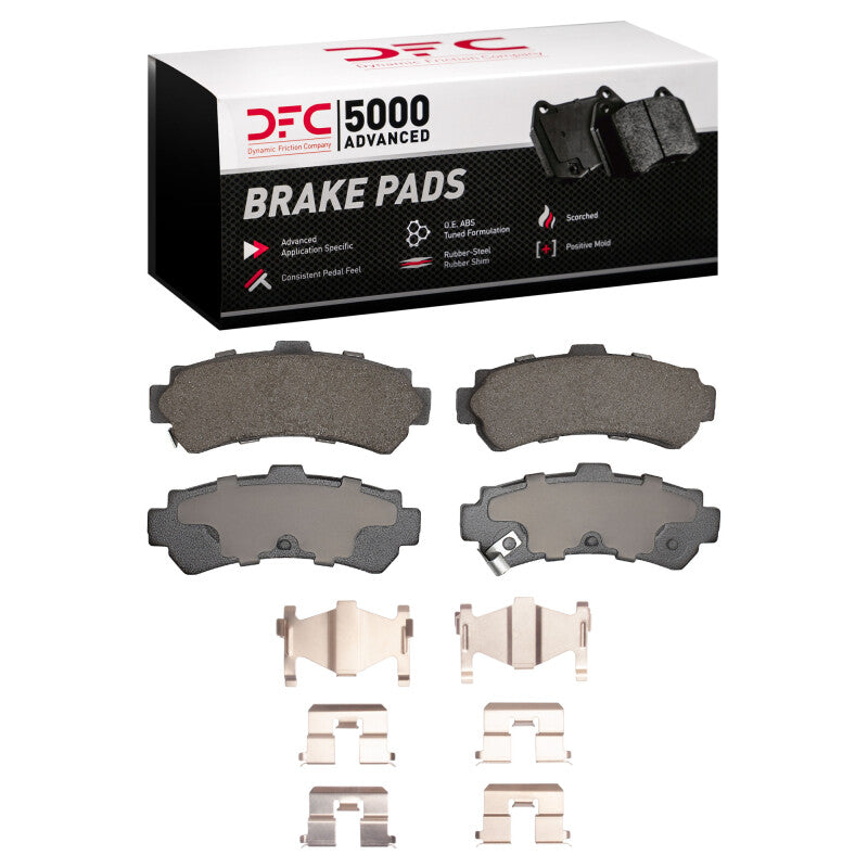 DFC 95-00 Nissan Lucino (Mexico) Rear 5000 Advanced Ceramic Brake Pads and Hardware Kit
