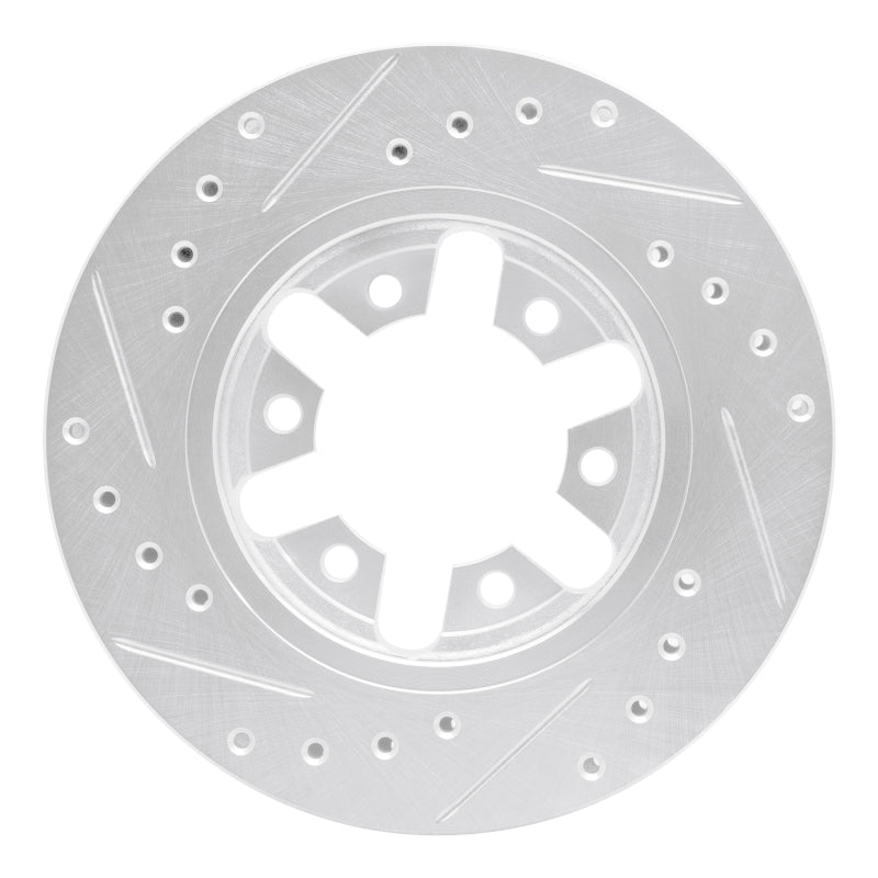 R1 Concepts R1 82-85 Nissan 720 DATSUN Front Right Drilled & Slotted Silver Brake Rotor