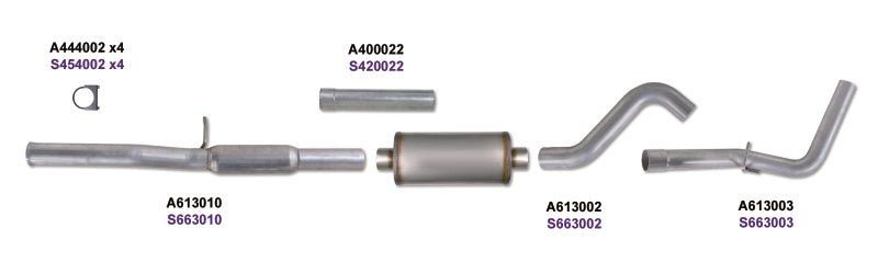 Diamond Eye Performance Diamond Eye KIT 3in Catback Single GAS AL CHEVY/GM 4.8L 5.3L 1500