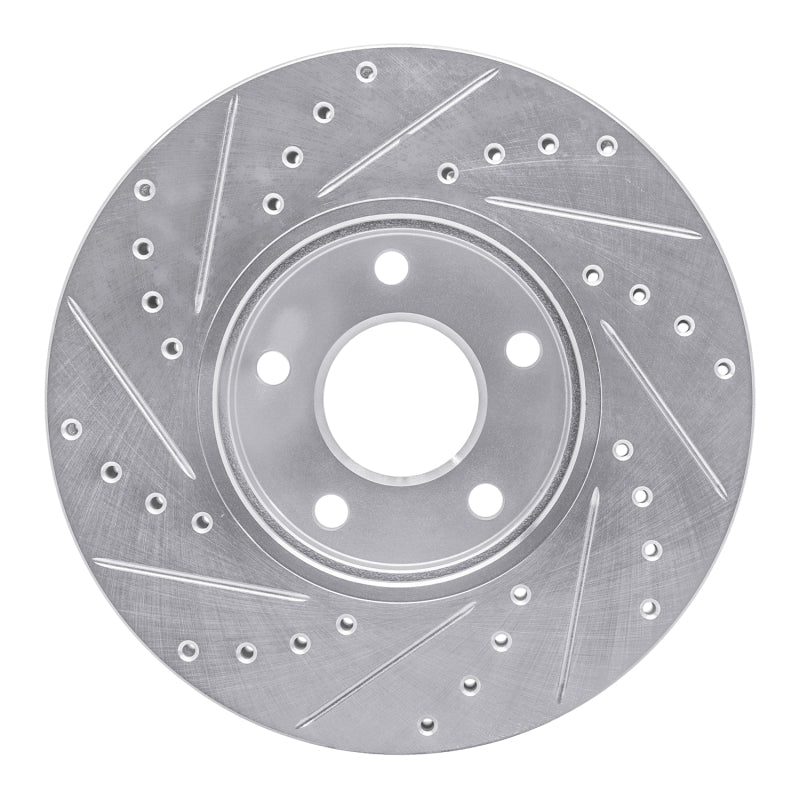 R1 Concepts R1 10-13 Ford Transit CONNECT Front Right Drilled & Slotted Silver Brake Rotor