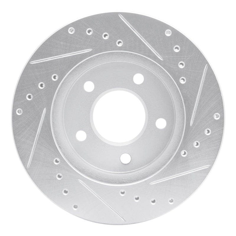 R1 Concepts R1 01-07 Buick Rendezvous Front Left Drilled & Slotted Silver Brake Rotor