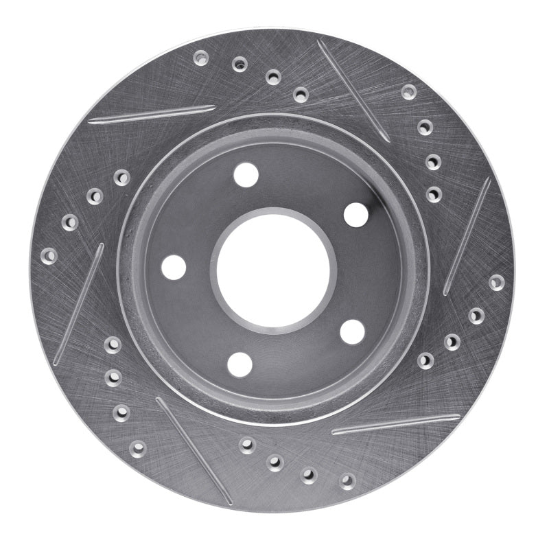 R1 Concepts R1 90-97 Ford AEROSTAR Left Front Drilled & Slotted Silver Brake Rotor