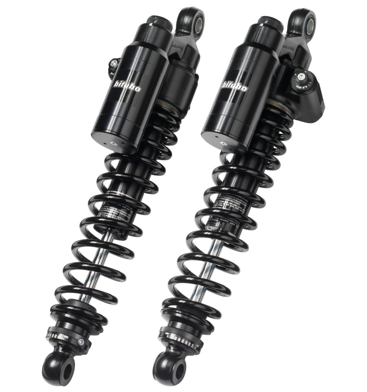 Bitubo Suspension Bitubo WMT2 Twinshocks Adj.: Spring Preload, Reb., Comp., Length 360mm, Piggyback Tank Dark Edition