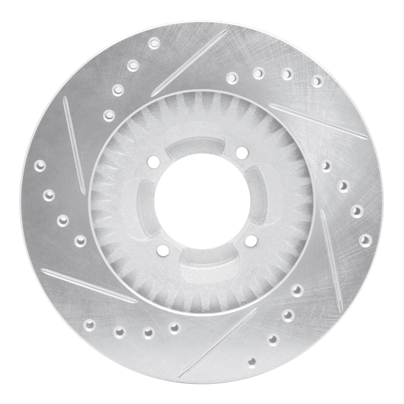 R1 Concepts R1 83-89 Isuzu Impulse Front Right Drilled & Slotted Silver Brake Rotor
