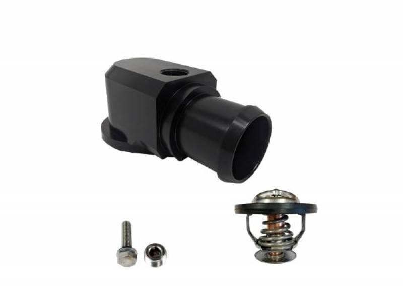 Granatelli Motor Sports Granatelli 18-19 Jeep Trackhawk Billet Thermostat Housing w/160 Deg Thermostat - Black