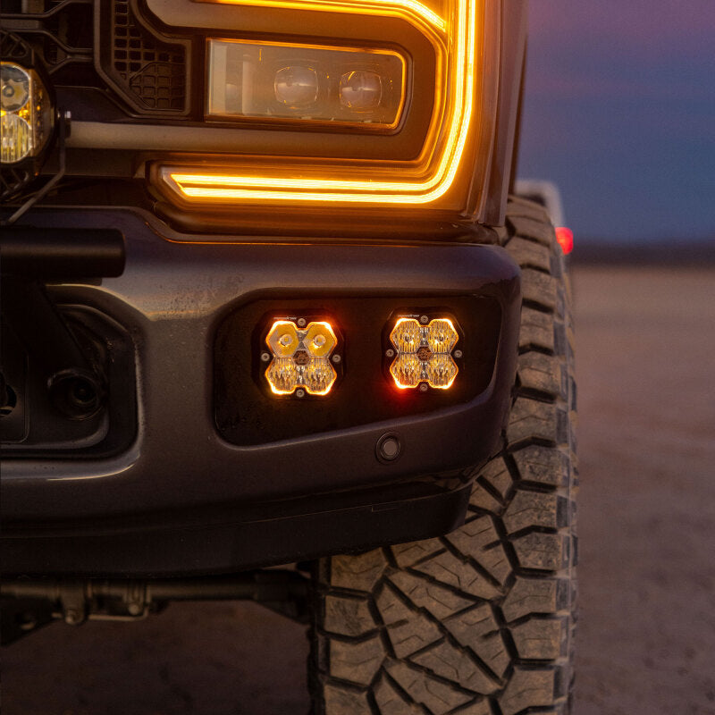 Baja Designs 2023+ Ford SD Squardon Pro 2.0 Dual Fog Pocket Kit Upfitter (Multi Patterns) - Clear