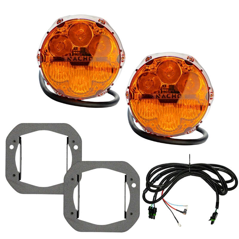 Nacho Offroad Technology Nacho Lighting Jeep JL/JT SAE Combo Amber Plug N Play Fog Light Kit (1pc Bumper Kit)