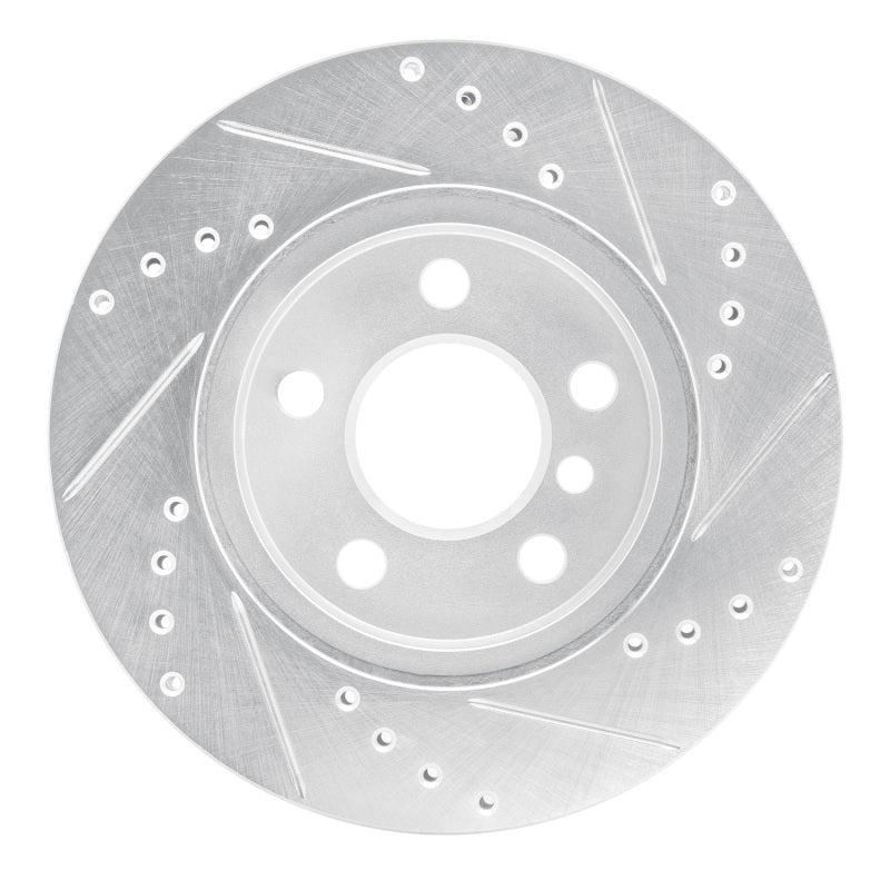 R1 Concepts R1 14-21 BMW i3 Front Left Drilled & Slotted Silver Brake Rotor