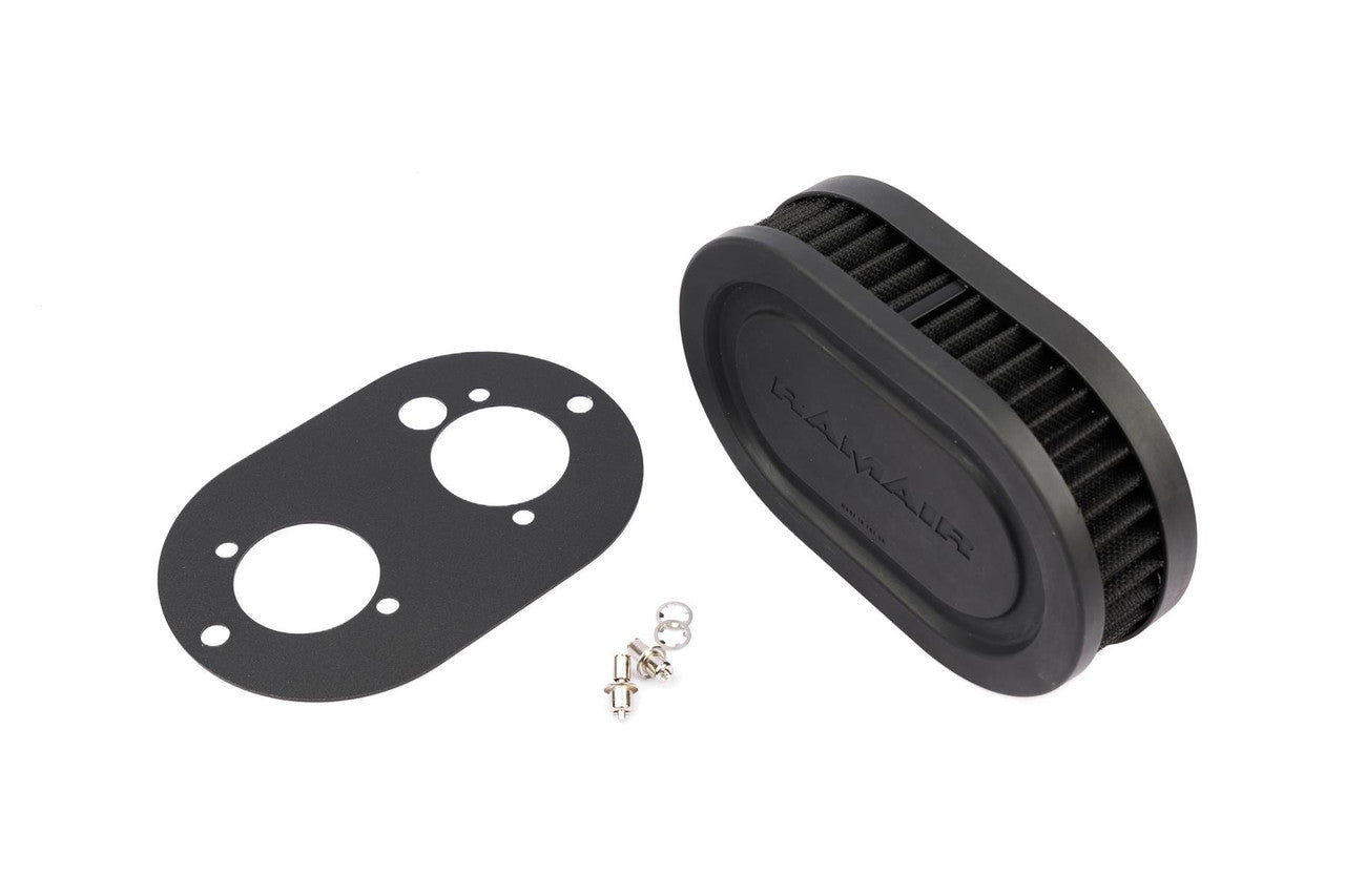 Ramair Pleated Carburettor Intake Air Filter Baseplate to fit Dellorto 40 DHLA - 40mm