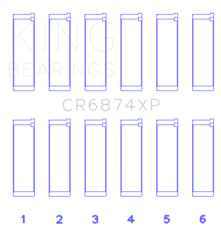 King Engine Bearings Subaru EZ30/EZ30D (Size 0.50 Oversized) Performance Rod Bearing Set