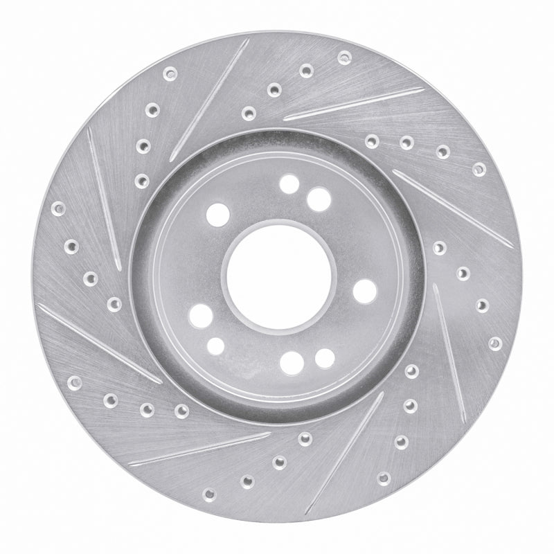 R1 Concepts R1 90-98 Mercedes-Benz 300SL Front Right Drilled & Slotted Silver Brake Rotor