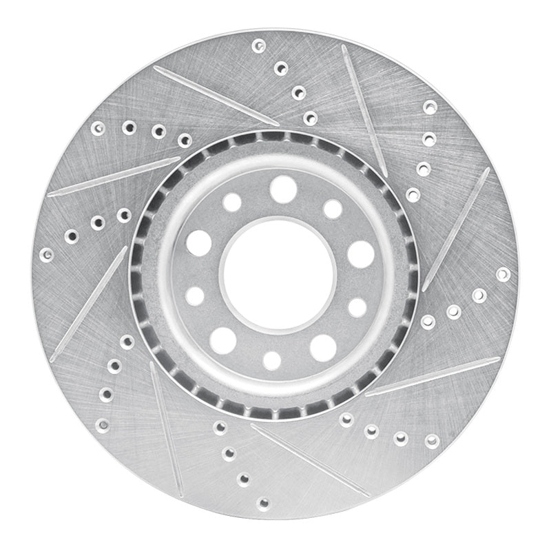 R1 Concepts R1 13-23 Chrysler 200 Front Left Drilled & Slotted Silver Brake Rotor