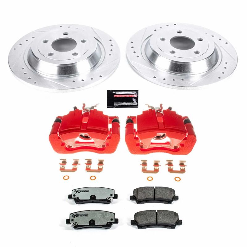PowerStop Power Stop 15-19 Ford Mustang Rear Z26 Street Warrior Brake Kit w/Calipers