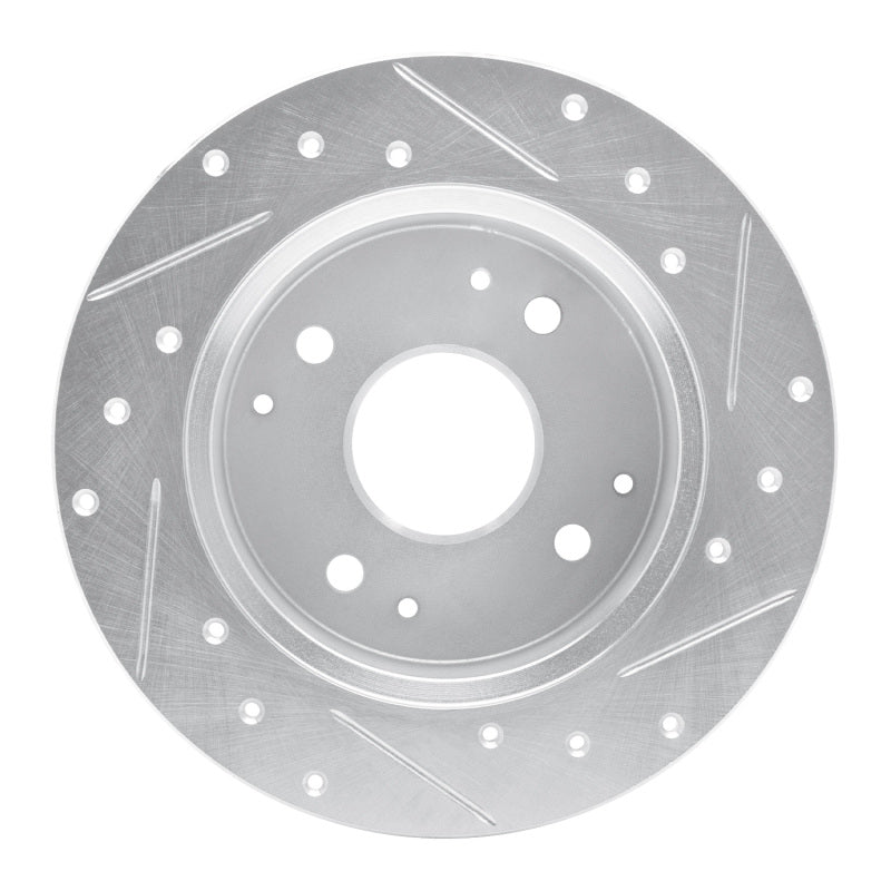 R1 Concepts R1 92-94 Acura Vigor Rear Left Drilled & Slotted Silver Brake Rotor
