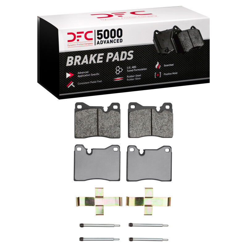 DFC 76-76 BMW 530I Front 5000 Advanced Low Metallic Brake Pads and Hardware Kit