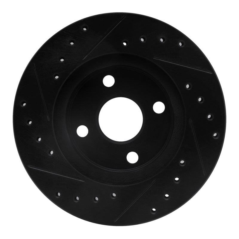 R1 Concepts R1 92-95 Toyota Paseo Front Right Drilled & Slotted Black Brake Rotor