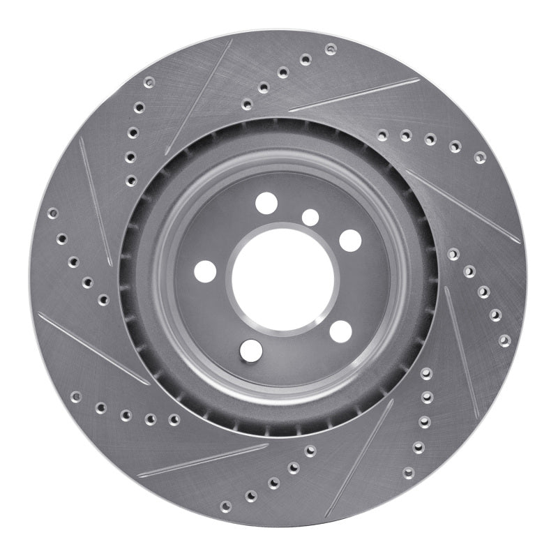 R1 Concepts R1 06-12 Land Rover Range Rover Front Right Drilled & Slotted Silver Brake Rotor