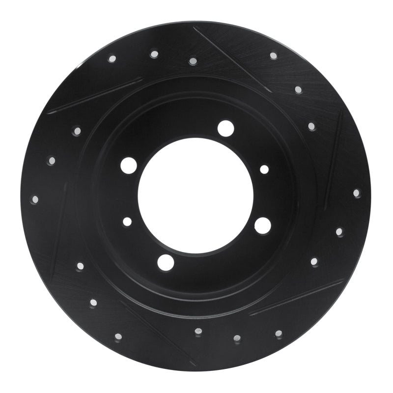 R1 Concepts R1 00-07 Mitsubishi SPace STAR (Mexico) Rear Left Drilled & Slotted Black Brake Rotor