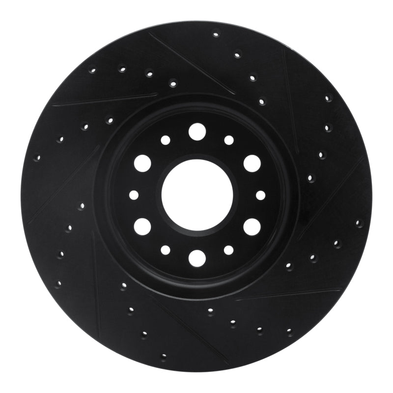 R1 Concepts R1 17-25 Buick Enclave Front Left Drilled & Slotted Black Brake Rotor