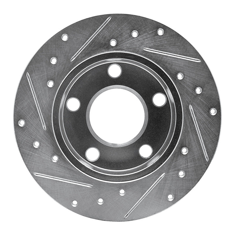 R1 Concepts R1 98-01 Audi A6 Quattro Rear Right Drilled & Slotted Silver Brake Rotor