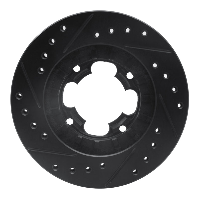 R1 Concepts R1 87-94 Subaru Justy Front Right Drilled & Slotted Black Brake Rotor