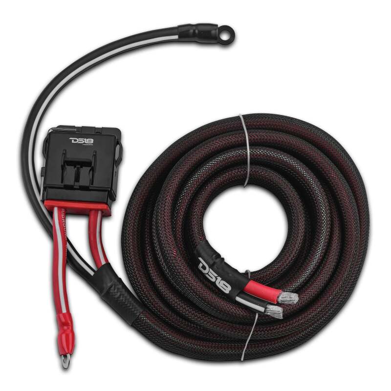 DS18 4-GA Water Resistant Fuse Holder 12 Ft of Power and Ground Wires 4 Door UTV
