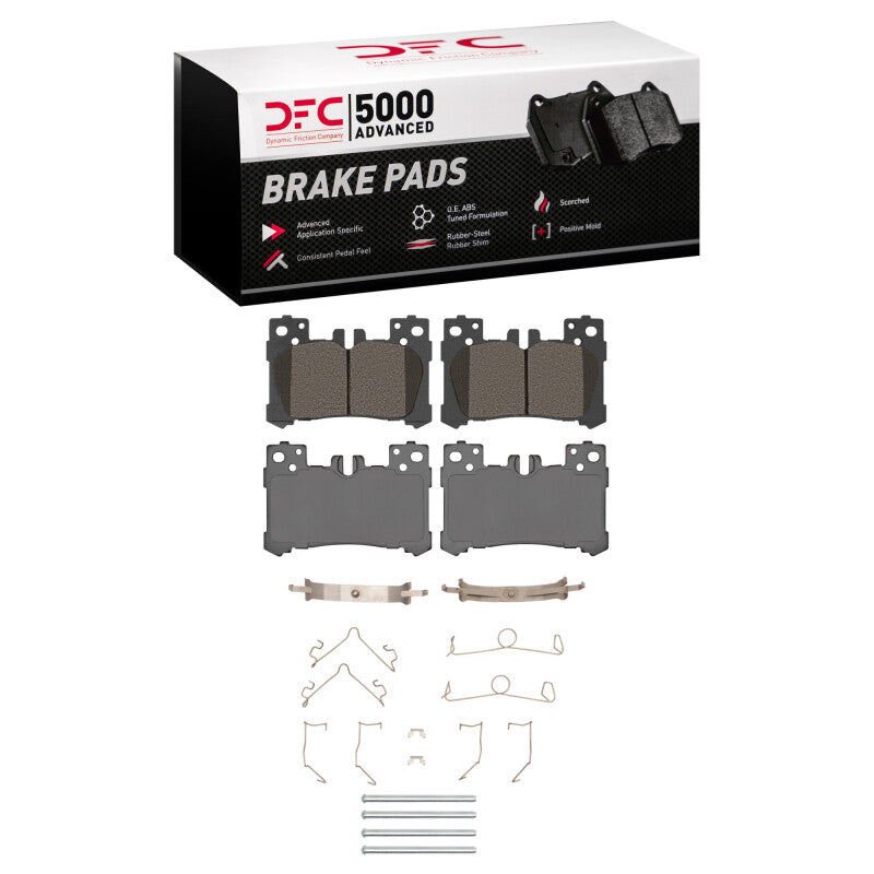 DFC 18-23 Lexus LC500h Rear 5000 Advanced Low Metallic Brake Pads and Hardware Kit