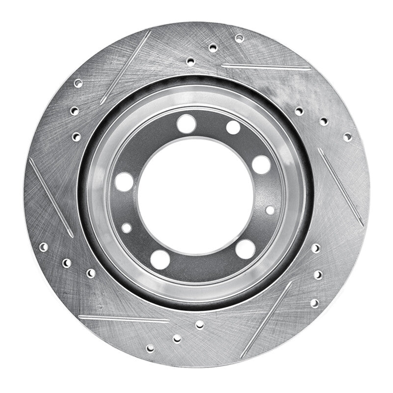 R1 Concepts R1 77-88 Porsche 924 Rear Right Drilled & Slotted Silver Brake Rotor