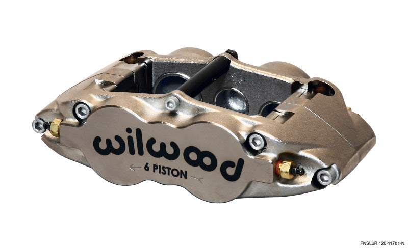 Wilwood Caliper-Narrow Superlite 6R-LH - Nickel 1.62/1.12/1.12in Pistons 1.10in Disc