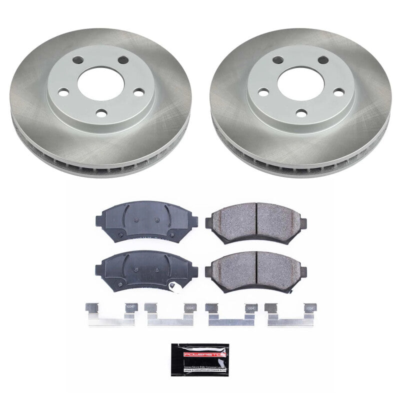 PowerStop Power Stop 97-98 Pontiac Trans Sport Front Semi-Coated Rotor Kit
