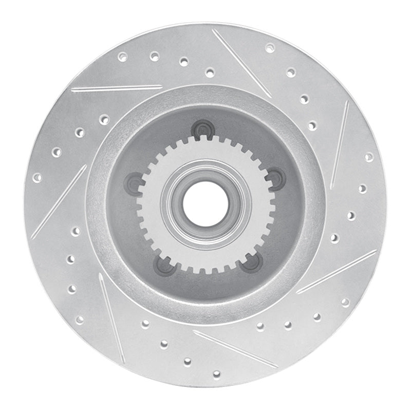 R1 Concepts R1 1991-1996 Buick Roadmaster Front Left Drilled & Slotted Silver Brake Rotor