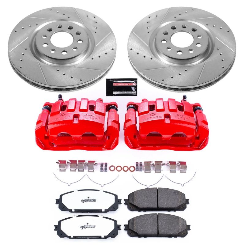 PowerStop Power Stop 17-21 Jeep Cherokee Front Z36 Truck & Tow Kit w/Cals